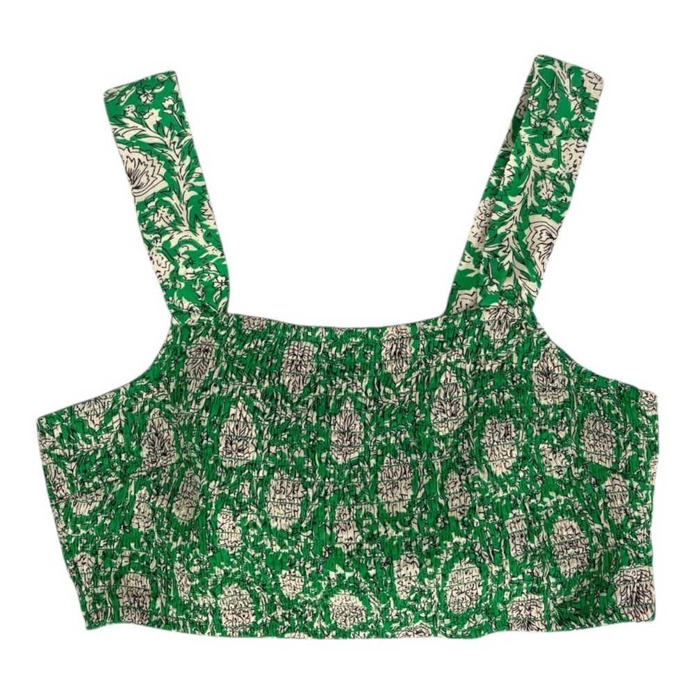 House of Harlow 1960 Green Square Neck Crop Top